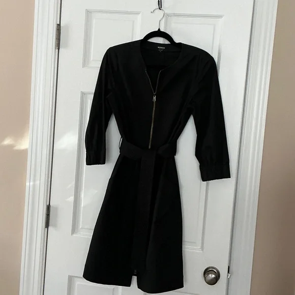 Worth Black Long Sleeve Dress with Belt - Picture 6 of 8